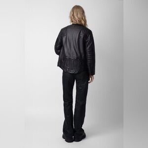 NWT Zadig Leather Jacket -Blouson Liliam Cuir